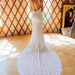 bride in yurt