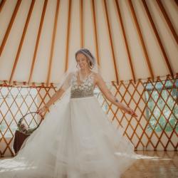 bride in the yurt